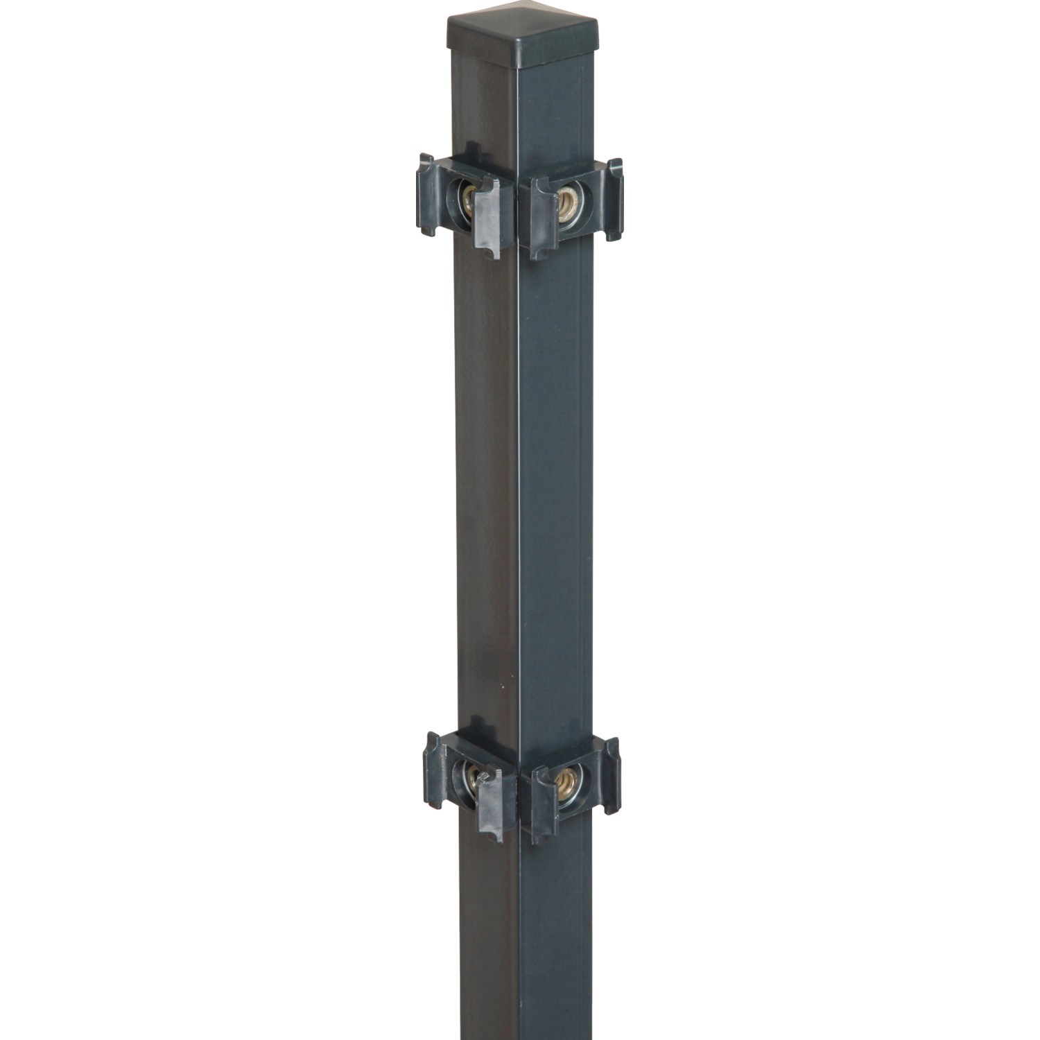 Floraworld Rohový plotový sloupek s upínacími deskami antracit 4 x 4 x 220 cm