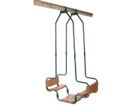 SwingKing Dvoumístná houpačka typu gondola pro kulatinu zelená 225 x 110 x 41 cm SwingKing Dvoumístná houpačka typu gondola pro kulatinu zelená 225 x 110 x 41 cm