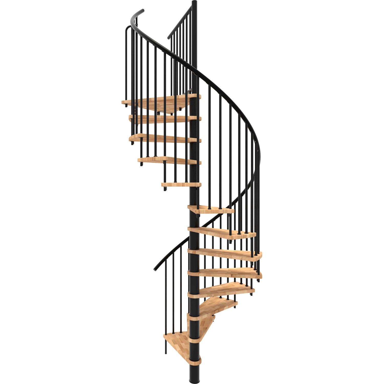 Minka STAIRS Kombinované točité schodiště Spiral Smart buk/černá pr. 160 cm