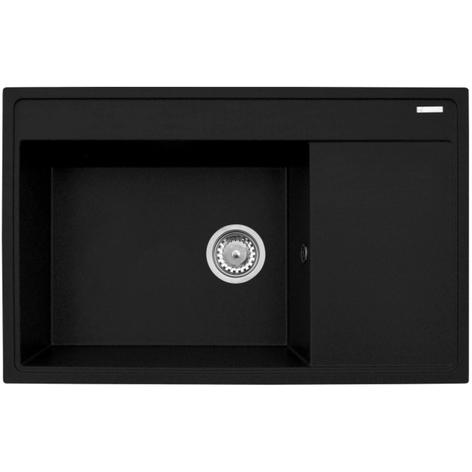 Dřez granitový Camea 790x500x210 Karbon