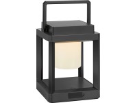 Solární LED lucerna, IP44, černá, 13,5 x 13,5 x 18 cm