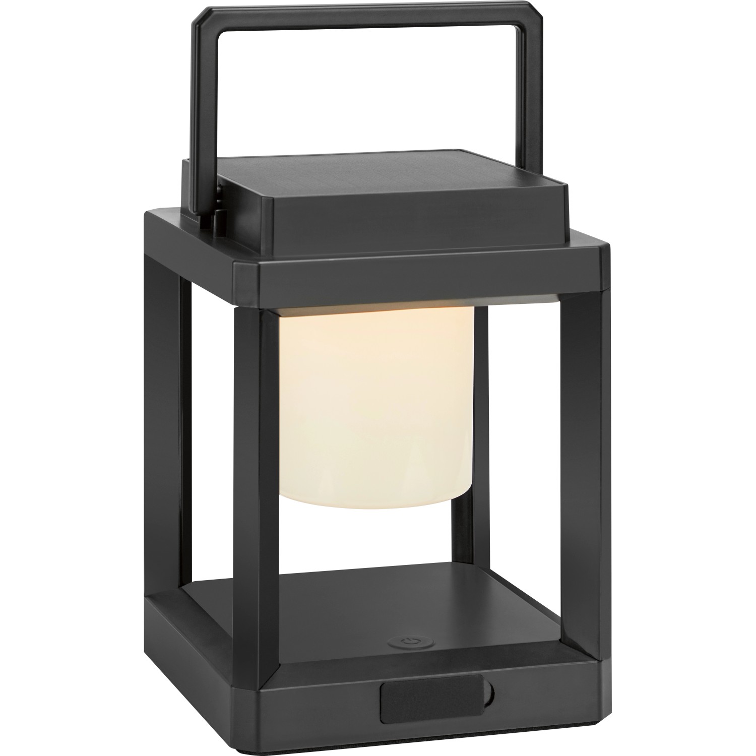 Solární LED lucerna, IP44, černá, 13,5 x 13,5 x 18 cm