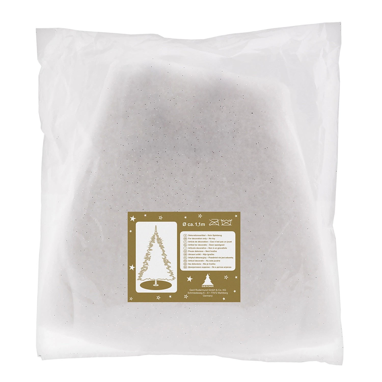 Podložka pod vánoční stromek plstěná, bílá, pr. 110 cm