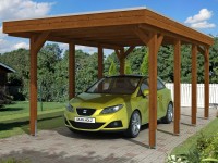 Skan Holz Přístřešek na auto Friesland ALU, ořech, 314 x 555 cm