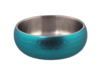 Dog Fantasy Miska pro psy s dvojitou stěnou tyrkysová pr. 12 cm, 376 ml