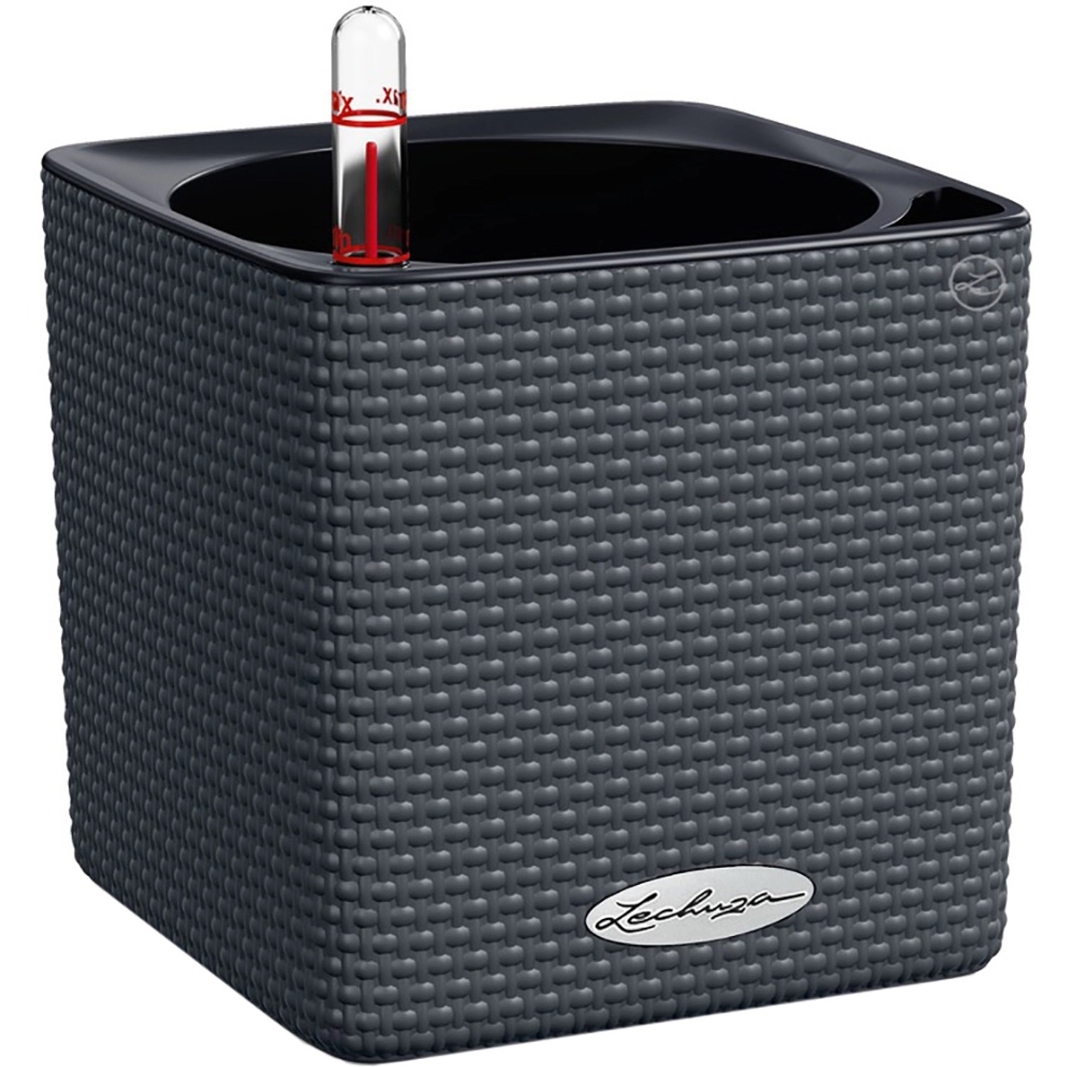 Lechuza Samozavlažovací květináč CUBE Color 14 břidlicová šedá, 14 x 14 x 13,5cm