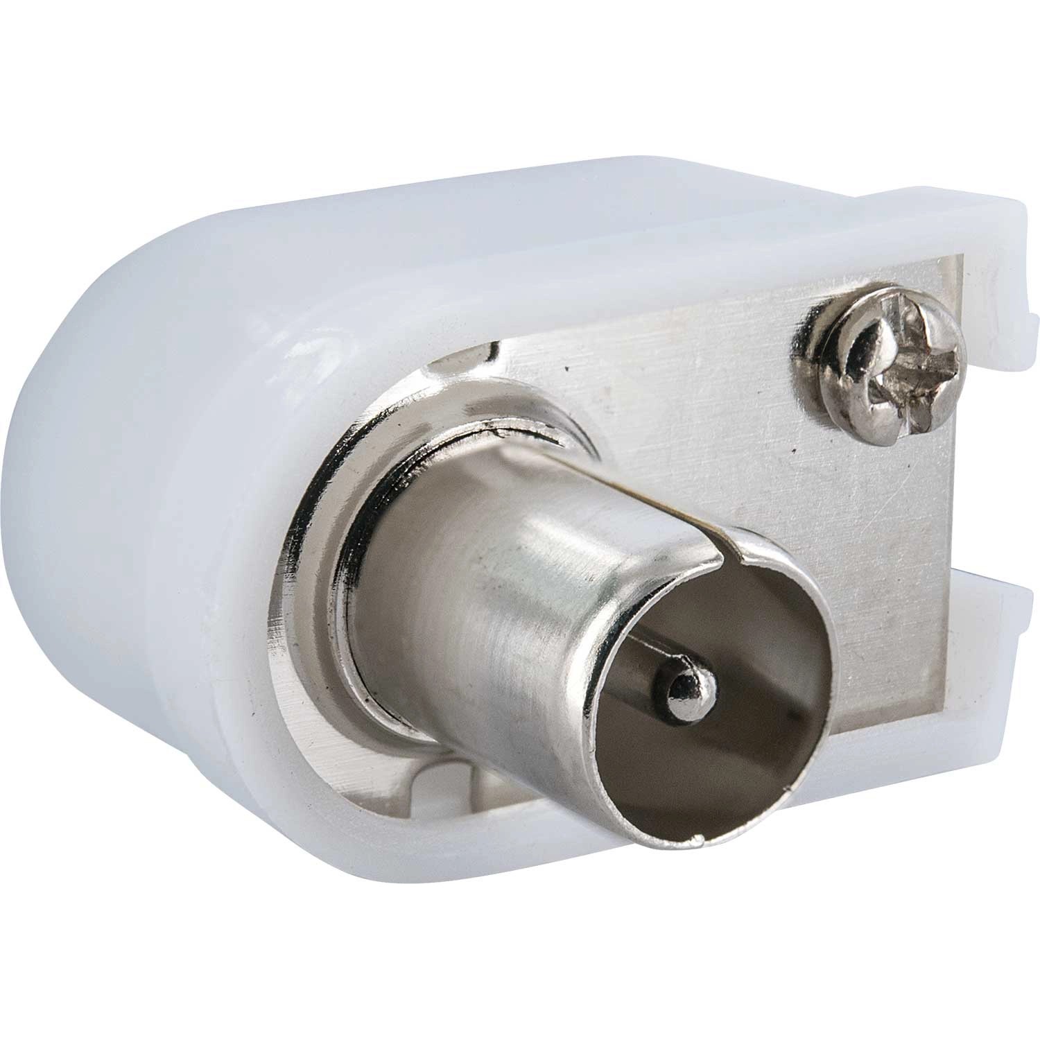 Schwaiger Úhlová zástrčka IEC bílá