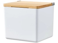 tesa Úložný box Baboo s víkem vel. S, matná bílá/bambus, 110 x 122 x 102 mm