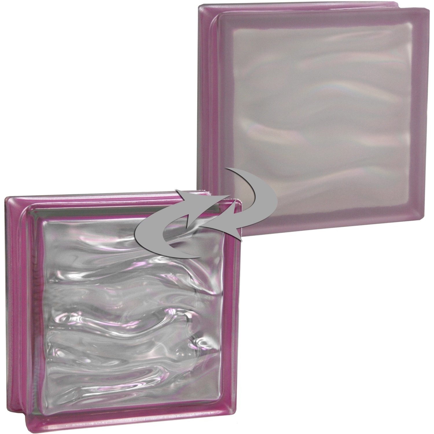 Fuchs Design Luxfera BM Aqua Reflex lesklá/mlč.sklo amet. fialová 19 x 19 x 8 cm