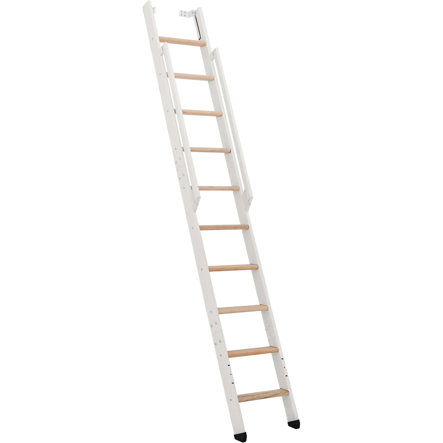Minka STAIRS Přímé žebříkové schodiště Strong buk/bílá, 10 schodů, 243 cm