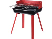 Gril na čtyřech nohách červený 36 x 31 x 45 cm