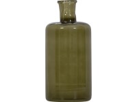 Skleněná váza zelená 22,25 cm x průměr 10,25 cm