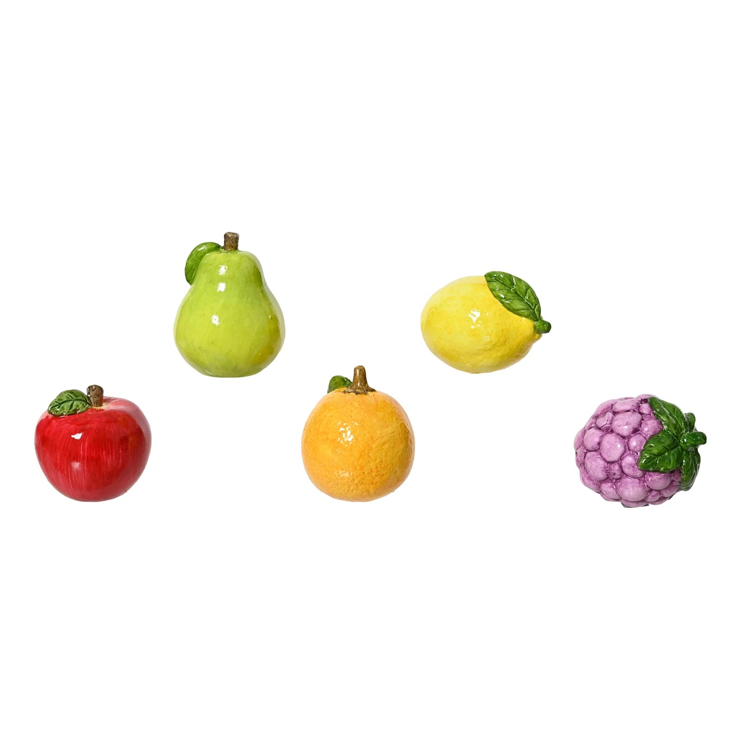 Kaemingk Dekorativní ovoce z terakoty cca 4,5 x 5 x 6,5 cm, 5dílná sada