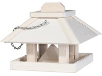 Ptačí krmítko, borovicové dřevo/akrylové sklo, bílá 29 x 29 x 22 cm Ptačí krmítko, borovicové dřevo/akrylové sklo, bílá 29 x 29 x 22 cm