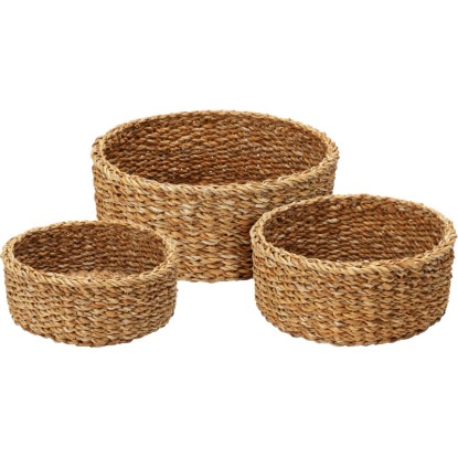 Koopman 3dílná sada košů z mořské trávy