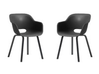 KETER Židle Noa Cup, grafitová, 56,5 x 55 x 80 cm, 2 ks