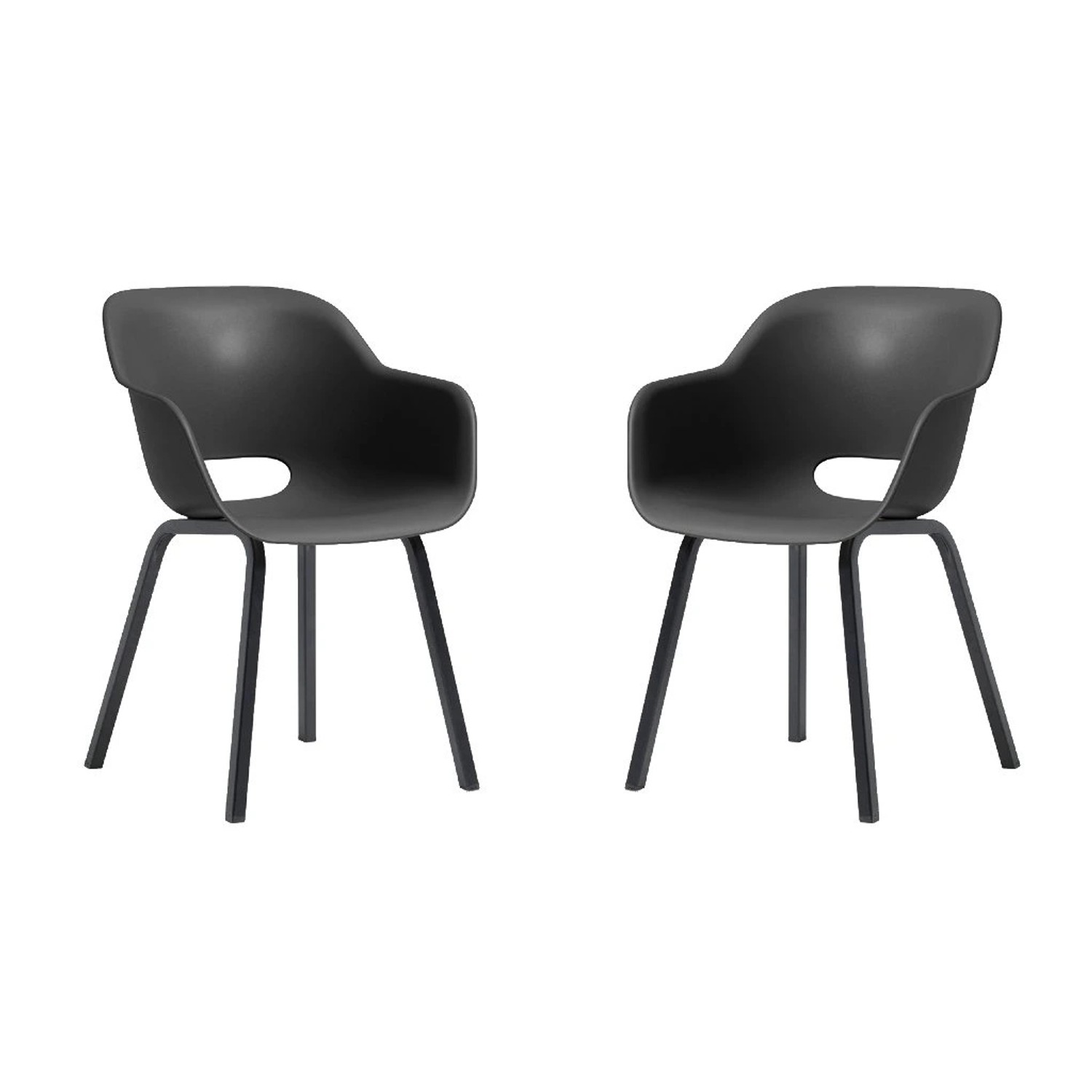 KETER Židle Noa Cup, grafitová, 56,5 x 55 x 80 cm, 2 ks