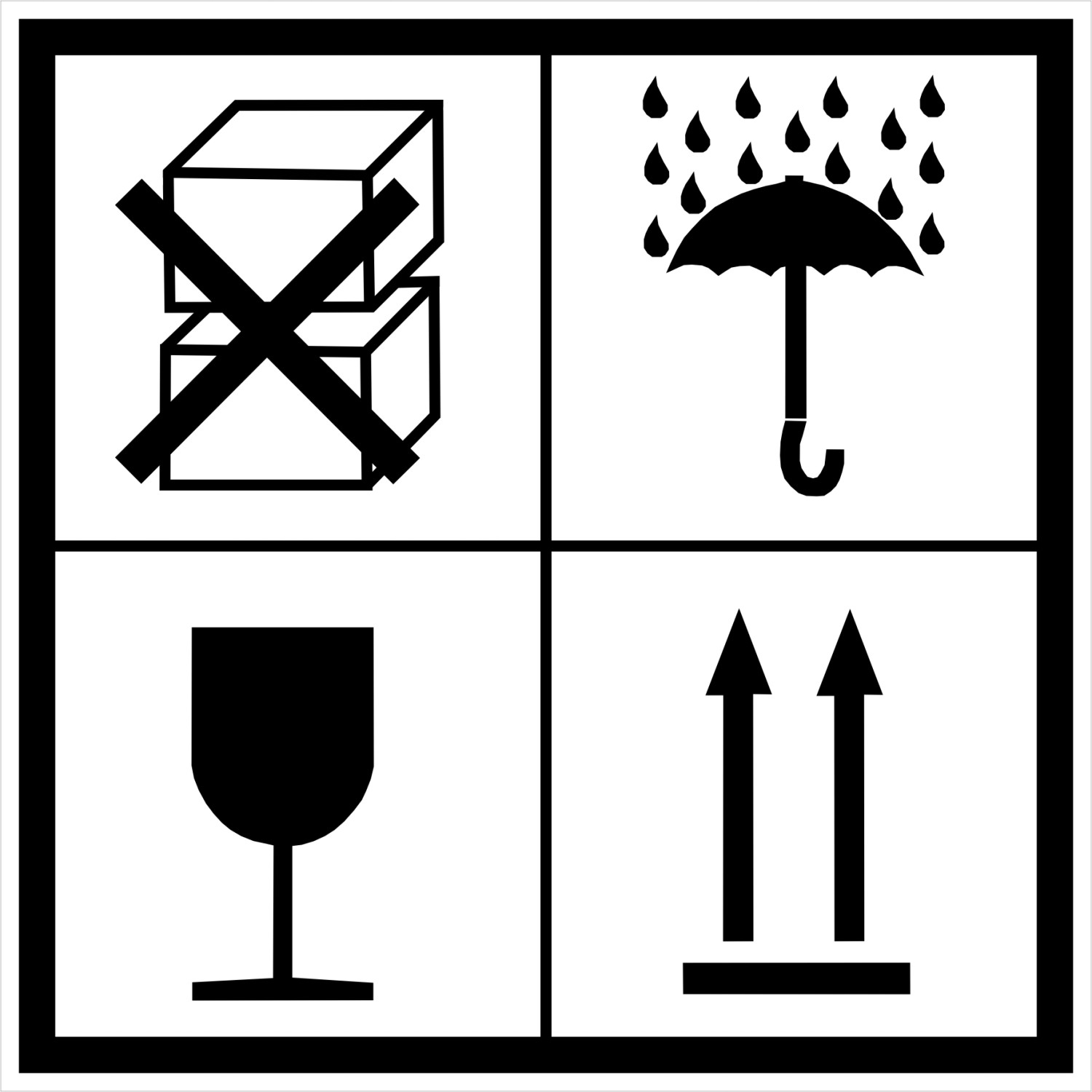 Tabulka Značení obalů 150 mm x 150 mm