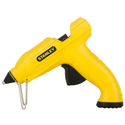 Žlutá tavná pistole Stanley pro řemeslné a opravárenské práce.