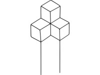 Kovová opora k rostlinám tvar č. 4, černá, 20 x 35 cm