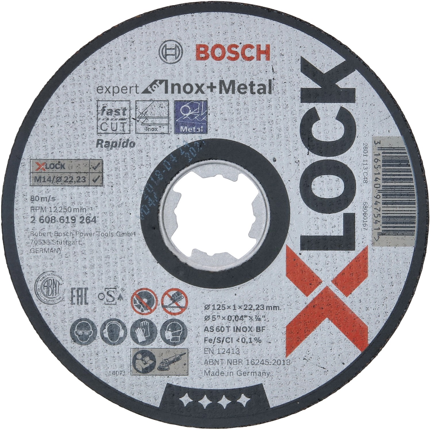 Bosch Řezací kotouč X-LOCK PRO Stainless Steel and Metal pr. 125 x 22,23mm, 1ks