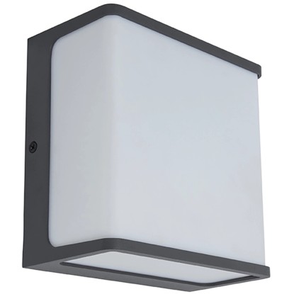 Lutec Venkovní nástěnné LED svítidlo Doblo, 19,1W, tmavě šedá, 15 x 15 x 8 cm