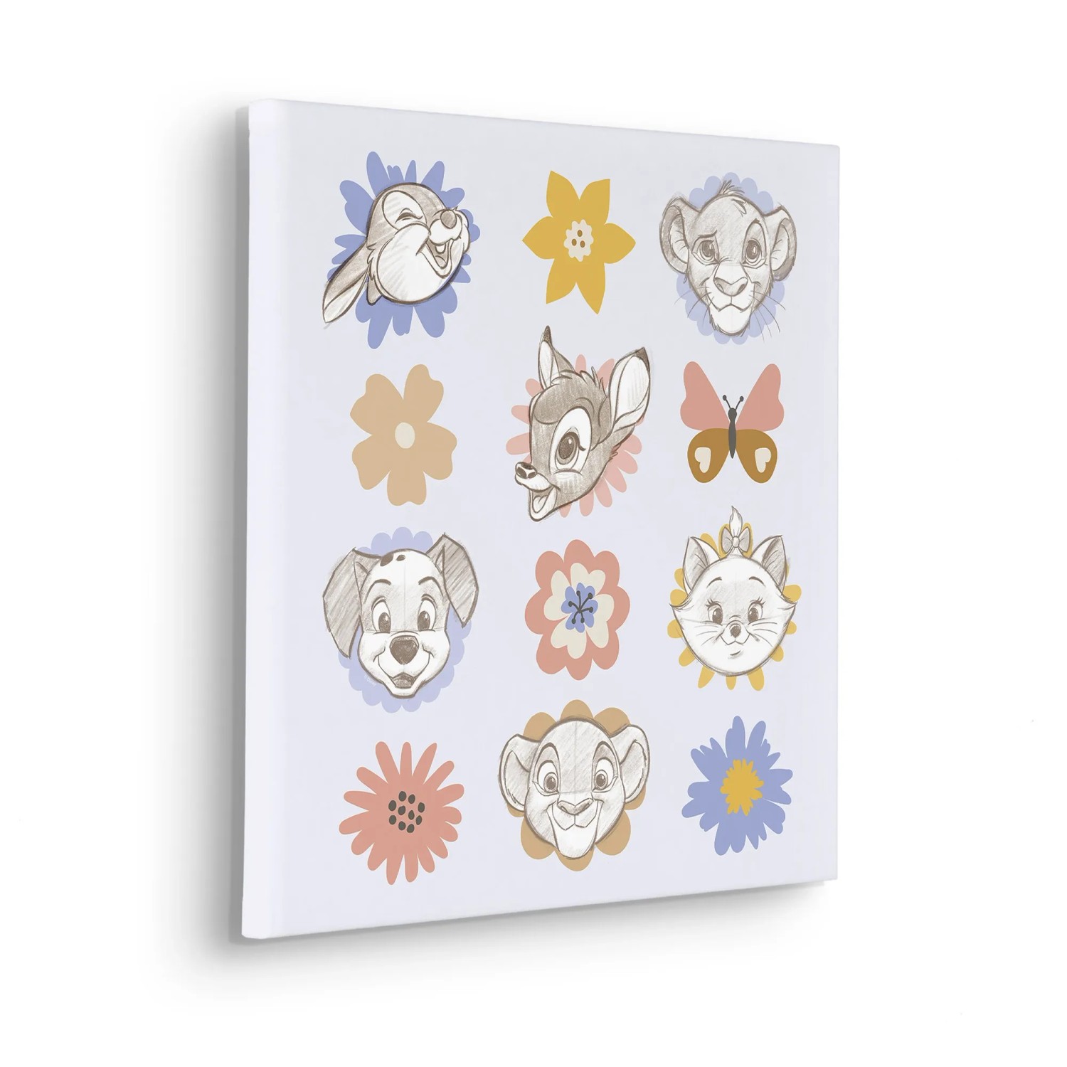 Komar Nástěnný obraz na rámu Disney Classics Flowerheads 40 x 40 cm