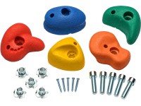 SwingKing Středně velké lezecké chyty se 2 otvory, kompozit, různé barvy, 5 ks