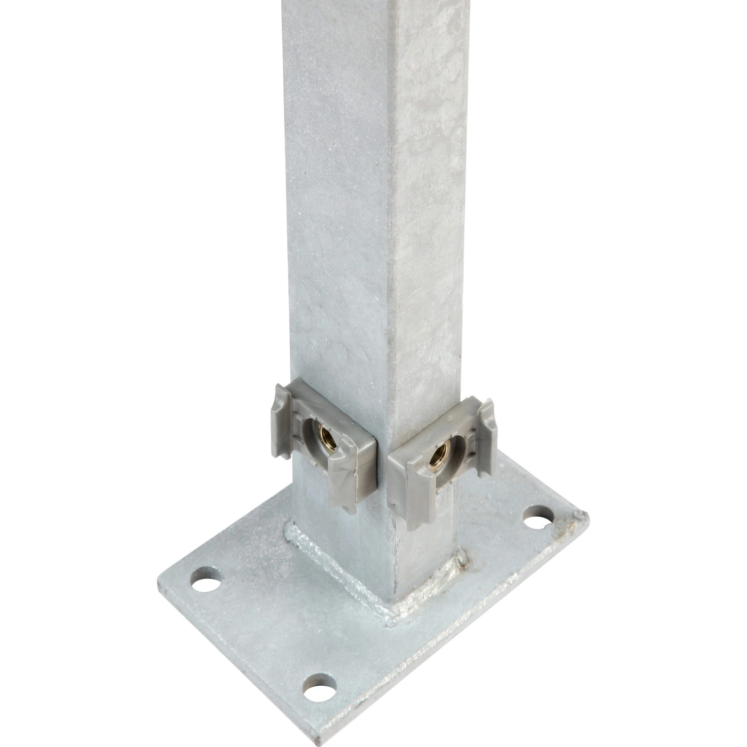 Floraworld Rohový plotový sloupek s navařenou patkou pozink 6 x 4 x 129 cm