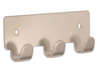 Háčková lišta kovová, matná poniklovaná, 3 háčky Háčková lišta kovová, matná poniklovaná, 3 háčky