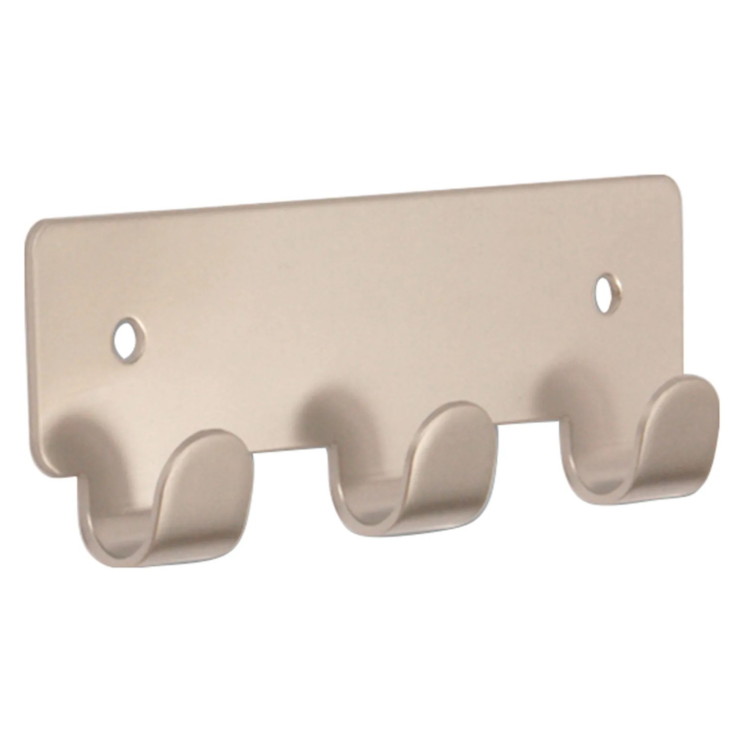 Háčková lišta kovová, matná poniklovaná, 3 háčky