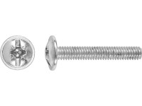 Šroub pro nábytkové úchytky s talířovou hlavou PZ2 bíle pozink. M4 x 15 mm, 8 ks