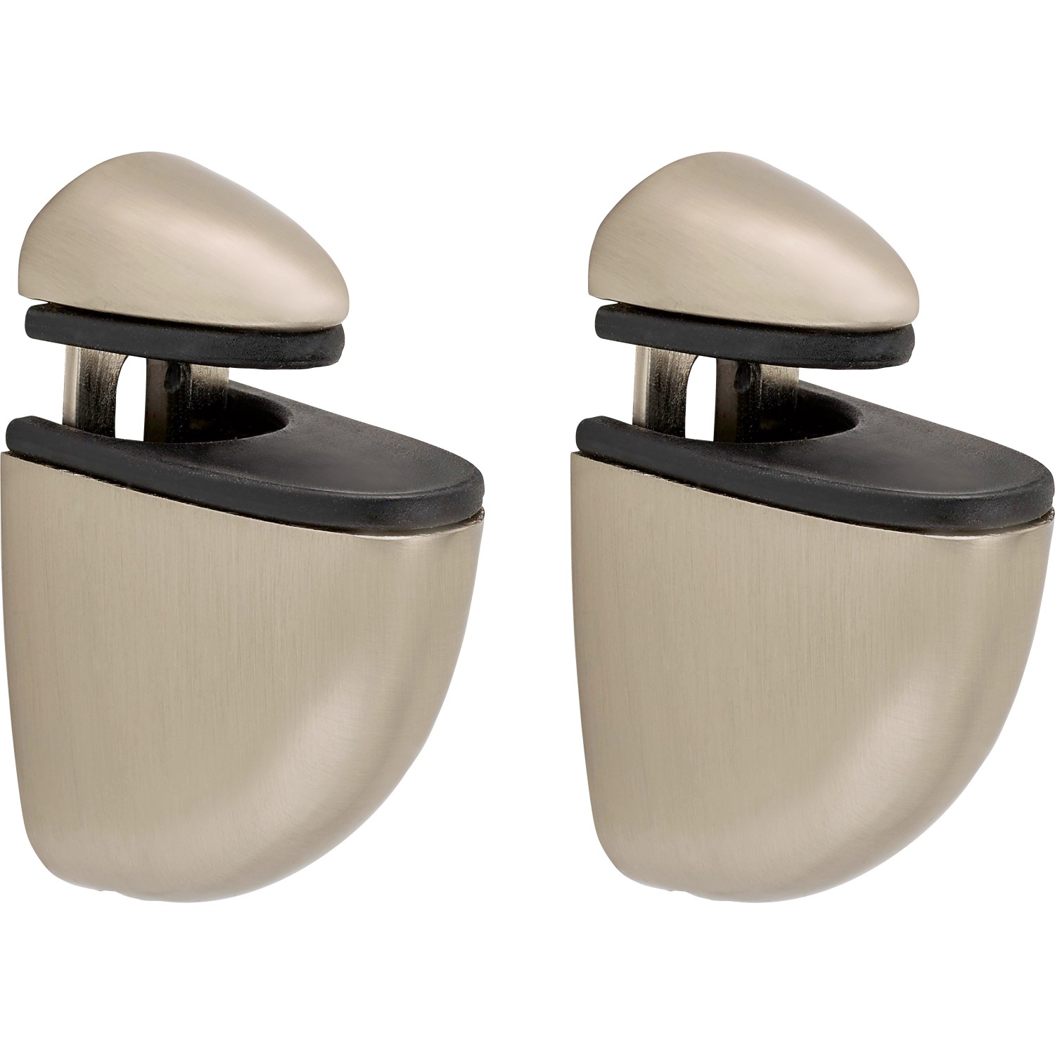 Sada nástěnných držáků polic Select Mini, 4-18 mm, 10 kg, kartáčovaný nikl, 2 ks