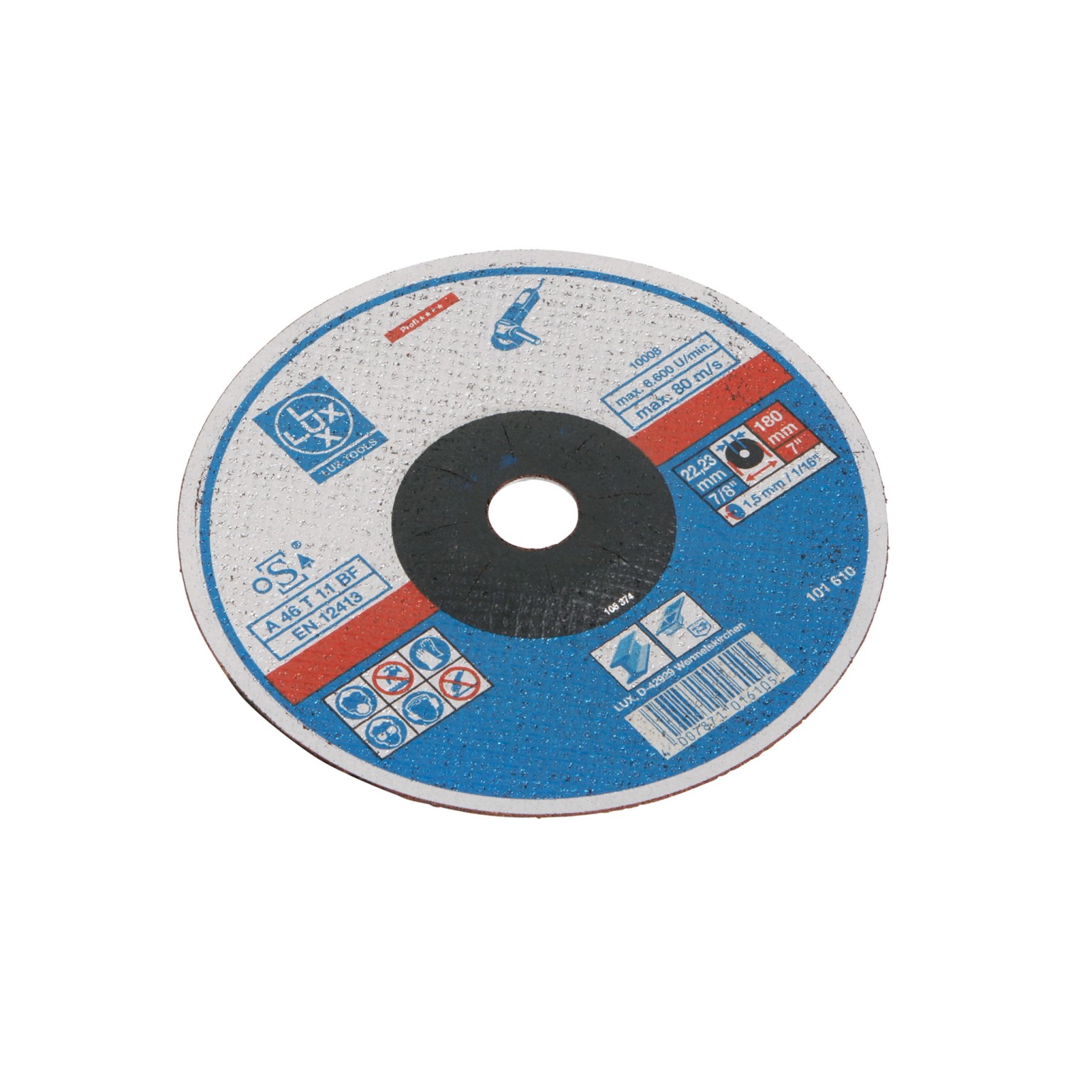 LUX Řezný kotouč vyztužený tkaninou 180 mm