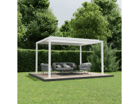 Ximax Hliníková pergola elektrická s osvětlením, bílá, 300 x 400 cm Ximax Hliníková pergola elektrická s osvětlením, bílá, 300 x 400 cm