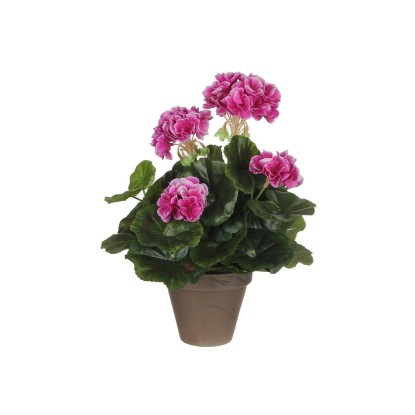 Mica Decorations Umělá květina pelargonie fialová 20 x 34 cm