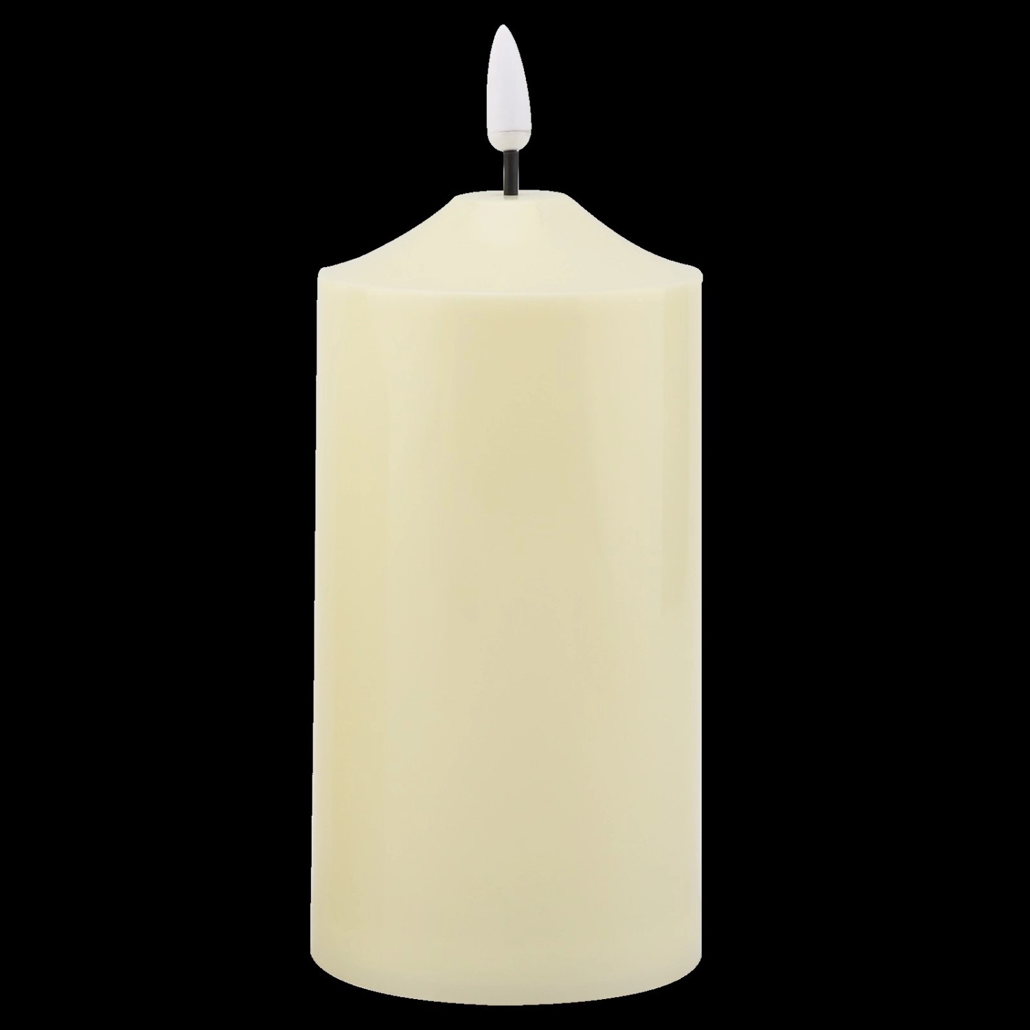 EURAKLES LED svíčka bílá/bílý plamínek 175 x 75 mm, 1 ks