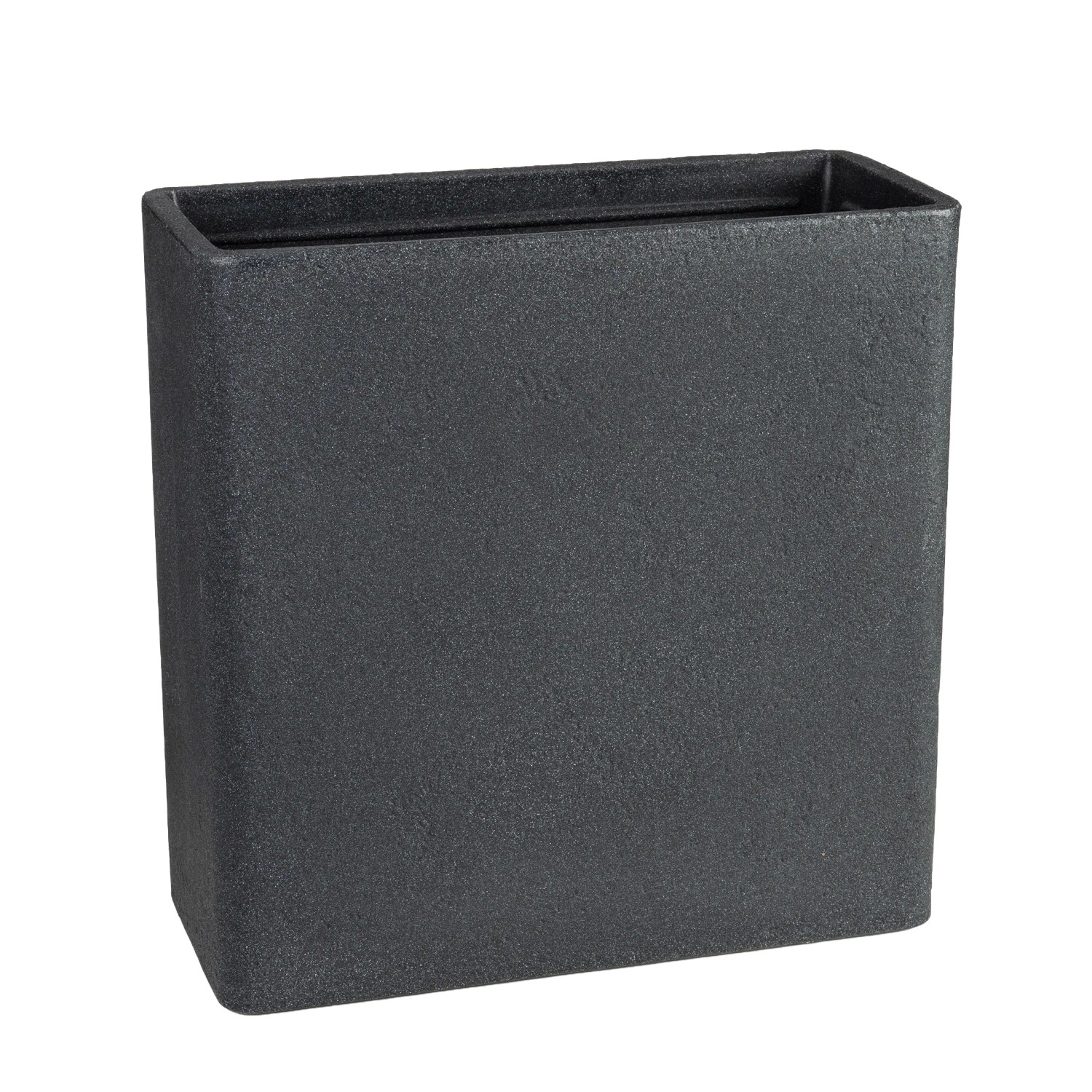 Scheurich Hranatý květináč C-Cube 455 Stony Black 58,5 x 24,5 x 58,5 cm