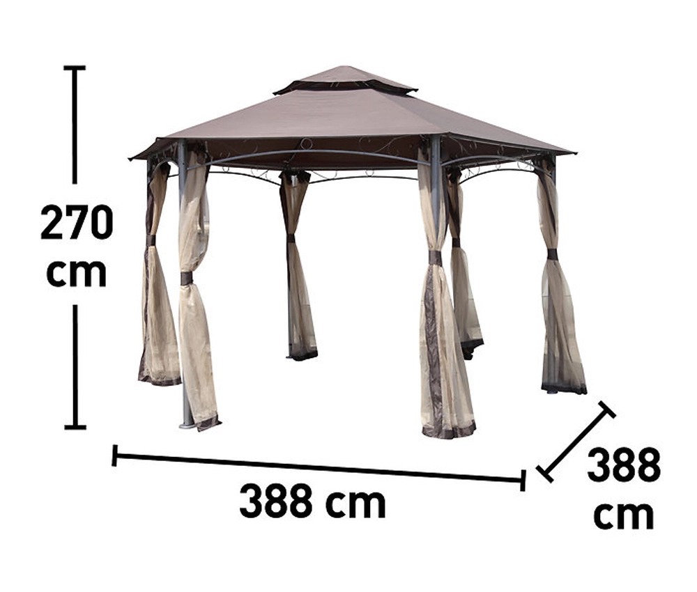 Zahradní altán/pavilon Laurel Bay 270 x 388 x 388 cm * koupit v OBI