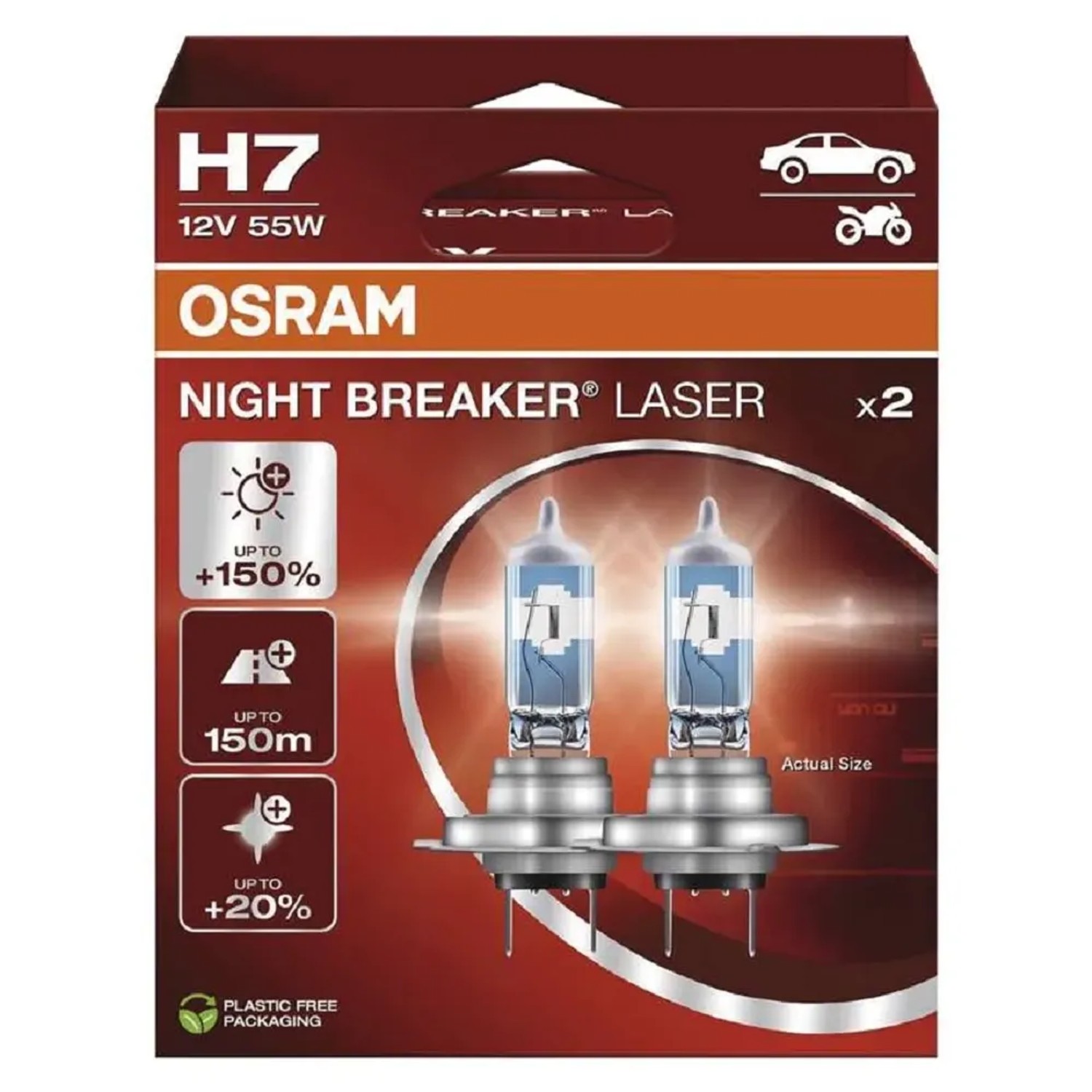 OSRAM Autožárovka Night Breaker Laser NG H7, 55W, 12V, 2 ks