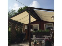 Peddy Shield Sada stínící plachty na pergolu, slonovinová, 270 x 140 cm