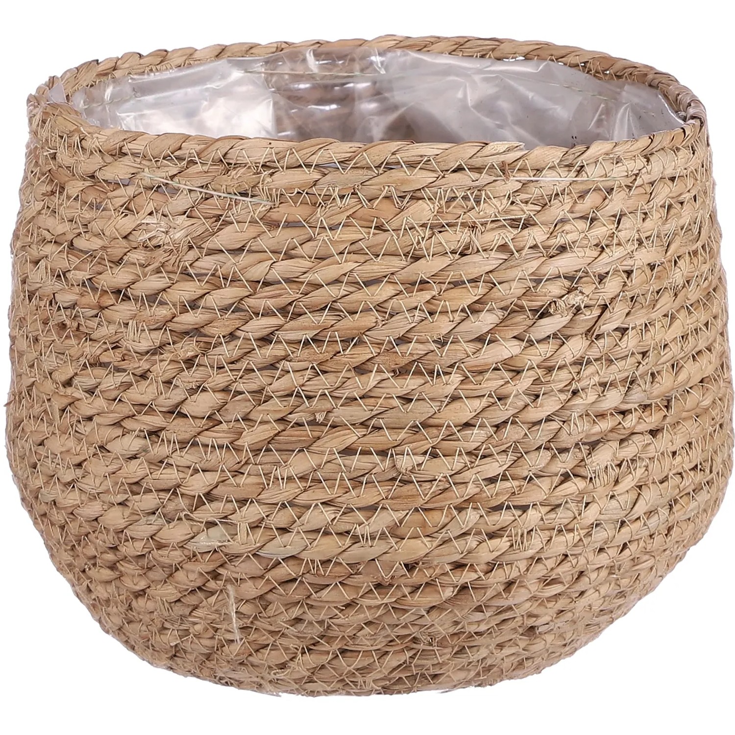 Mica Decorations Květináč z mořské trávy Jorck, světle hnědá, pr. 22 x 19 cm