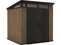 KETER Plastový zahradní domek Pent 7x7 Vertical, hnědá, 216 x 216 x 226 cm