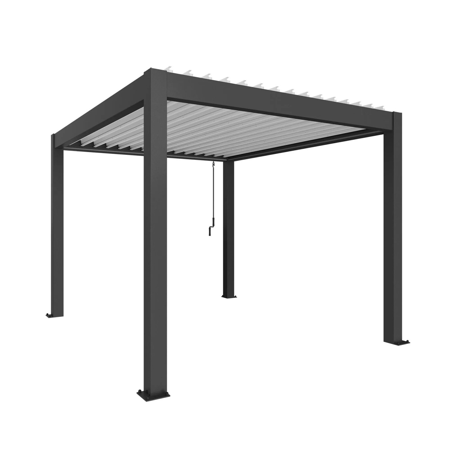 Biohort Pergola 3 x 3,5 tmavě šedá/bílá 312 x 367,5 cm