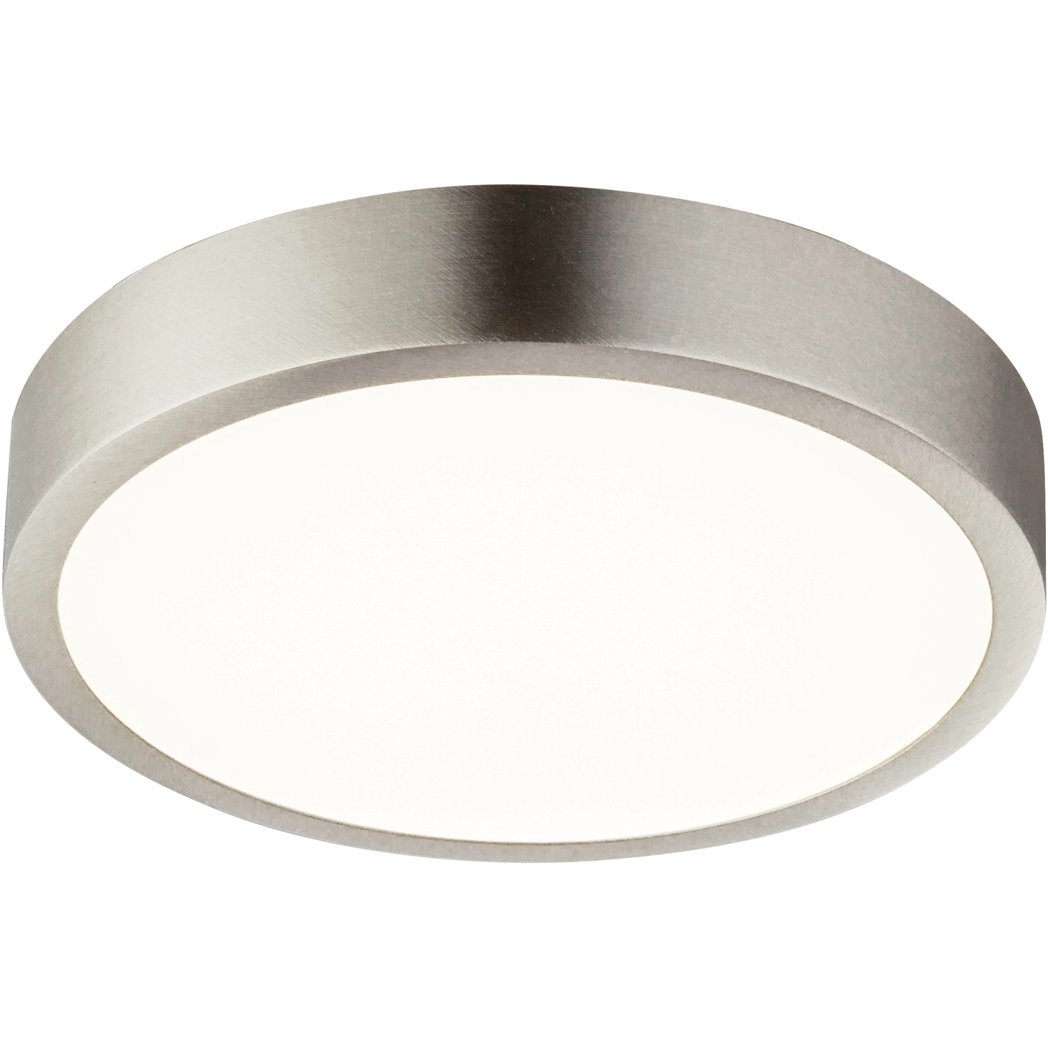 Globo LED stropní svítidlo Vitos, kulaté, 15 W, matný nikl, pr. 14,5 x 2,6 cm