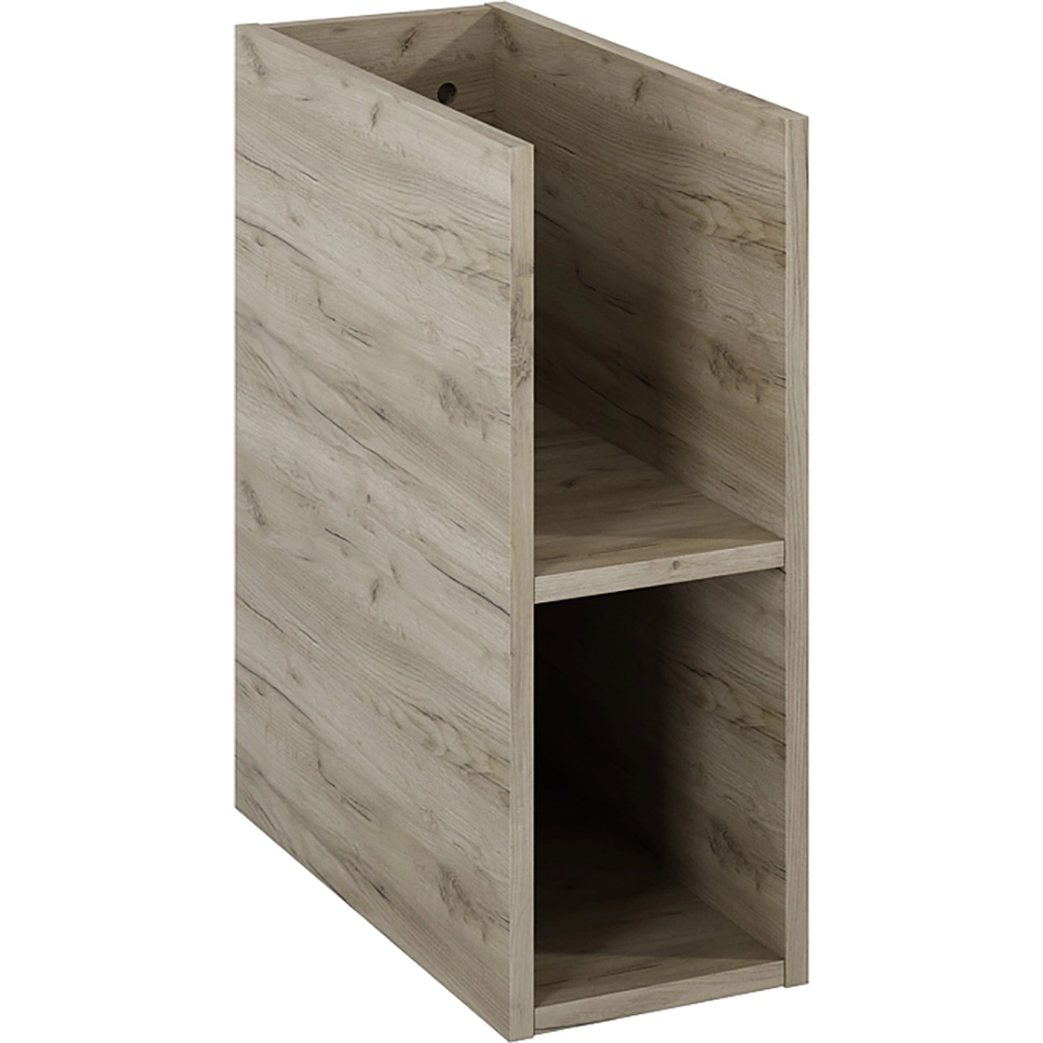 Maximus Nástěnný koupelnový regál Stylo Duo, dub Sanremo, 20 x 45,6 x 50 cm