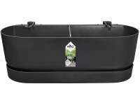 elho Květináč Greenville Easy Balcony černý, 52 x 19 x 21 cm