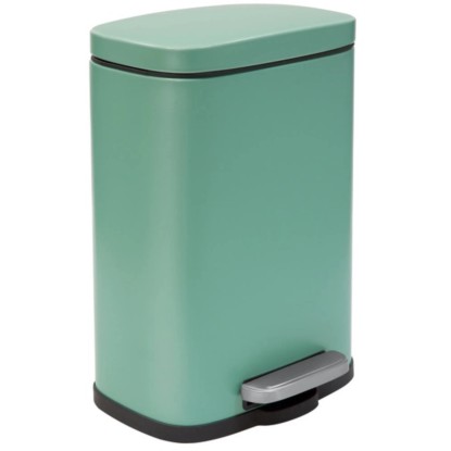 Spirella Nášlapný odpadkový koš Akira, zelená matná, 5 l