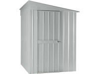 Globel Industries Plechový domek na nářadí 6 x 5, metal. stříbrná, 155 x 180 cm