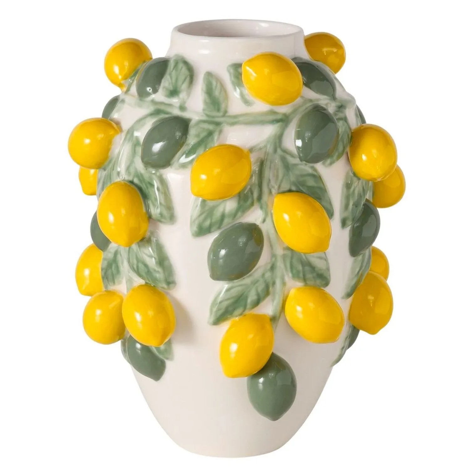 Boltze Dekorativní váza z porcelánu Lemon, pr. 16,5 x 21 cm
